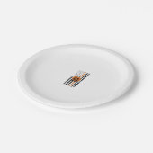 Pumpkin Head US Flag Pappteller (Schrägansicht)