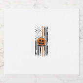 Pumpkin Head US Flag Schaumweinetikett (Einzelnes Label)