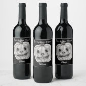Pumpkin Head Wine | Halloween Weinetikett (Flaschen)