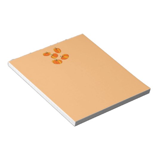 Pumpkin Header Design auf Orange Note Pad! Notizblock (angewinkelt)