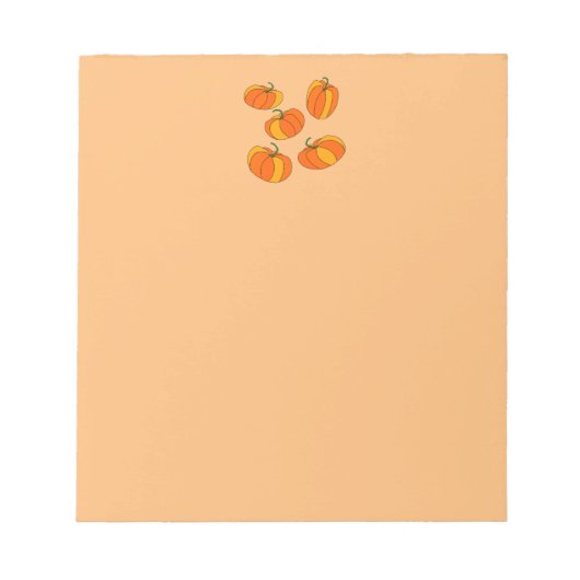 Pumpkin Header Design auf Orange Note Pad! Notizblock (Vorderseite)