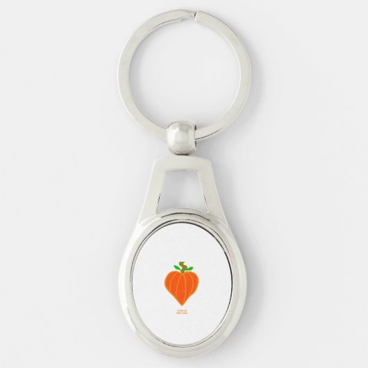 Pumpkin Heart Oval Schlüsselanhänger (Vorderseite)