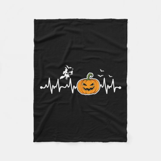 Pumpkin Heartbeat Halloween _1 Fleecedecke (Vorderseite)