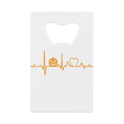 Pumpkin Heartbeat Halloween Geldbeutel Flaschenöffner (Vorderseite)