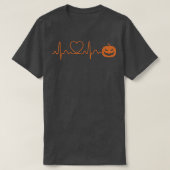 Pumpkin Heartbeat Halloween Heartbeat T-Shirt (Design vorne)