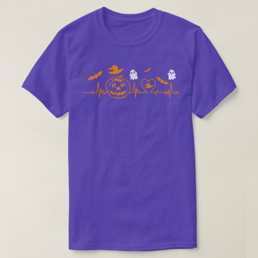Pumpkin Heartbeat Halloween T-Shirt (Design vorne)