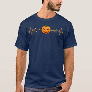 Pumpkin Heartbeat Lazy Halloween Costume Cool Jack T-Shirt