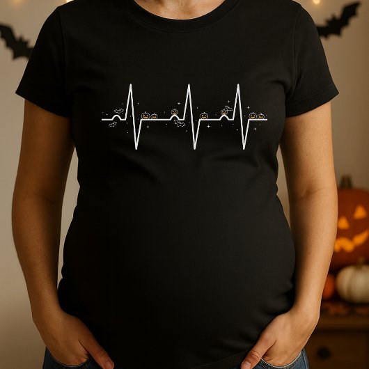 Pumpkin Heartbeat Schwangerschaft Halloween Mutter T-Shirt