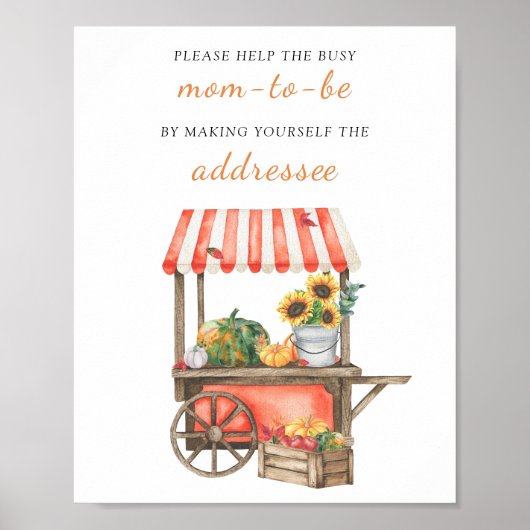 Pumpkin - Helfen Sie dem geschäftigen Adressaten d Poster (Vorne)