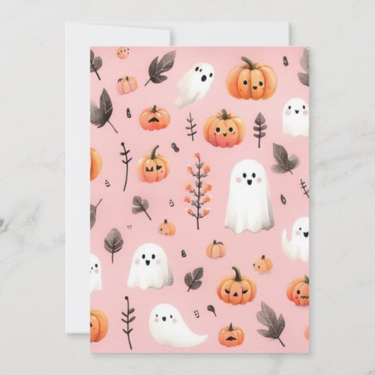 Pumpkin Helloween Einladung (Rückseite)