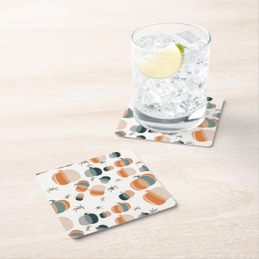 Pumpkin Helloween Einladung Rechteckiger Pappuntersetzer (Vor Ort)