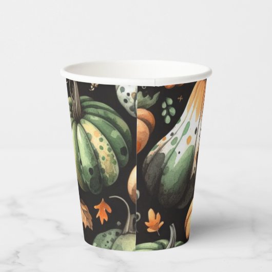 Pumpkin Helloween Wrapping Paper Sheets Pappbecher (Rechts)