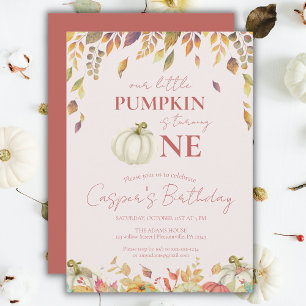 Pumpkin Herbst 1. Geburtstag Einladung