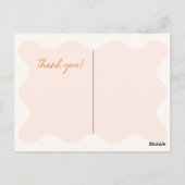 Pumpkin Herbst Baby Dusche Danke Postcard Postkarte (Rückseite)