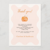 Pumpkin Herbst Baby Dusche Danke Postcard Postkarte (Vorderseite)