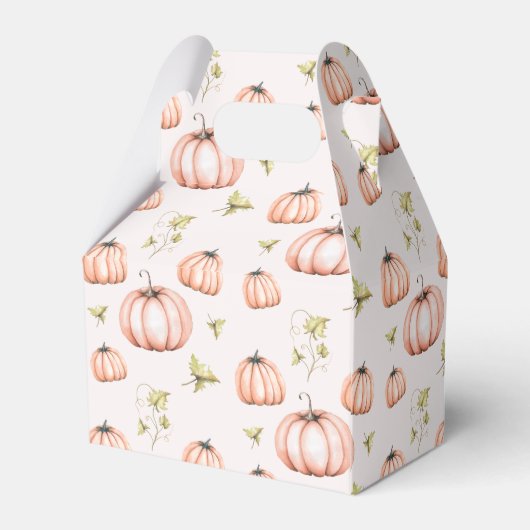 Pumpkin Herbst Babydusche Gefälligkeitsbox Geschenkschachtel (Rückseite)