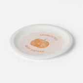 Pumpkin Herbst Babydusche Personalisiert Pappteller (Schrägansicht)