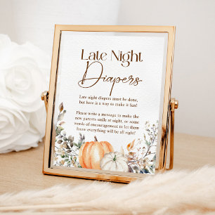 Pumpkin Herbst Babydusche Späte Nachttaucher Poster