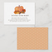 Pumpkin Herbst Blätter weiße Bücher für Baby Begleitkarte