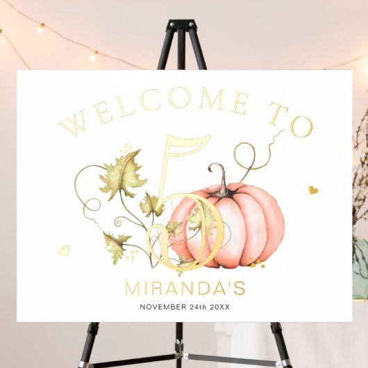 Pumpkin Herbst Geburtstagsnummer Zeichen Foliendrucke