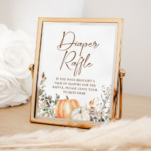 Pumpkin Herbst Herbst Babydusche Windeln Raffle Poster