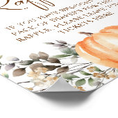 Pumpkin Herbst Herbst Babydusche Windeln Raffle Poster (Ecke)