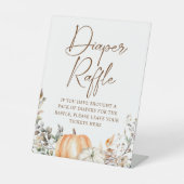 Pumpkin Herbst Herbst Babydusche Windeln Raffle Sockelschild (Vorderseite)