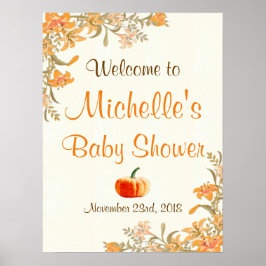 Pumpkin Herbst Herbst Boho Babydusche Begrüßungsze Poster