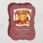 Pumpkin Herbst Herbst Kinderdusche Einladung (Vorne/Hinten)
