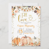 Pumpkin Herbst Herbst Liebe Brautparty Invitati Einladung (Vorderseite)