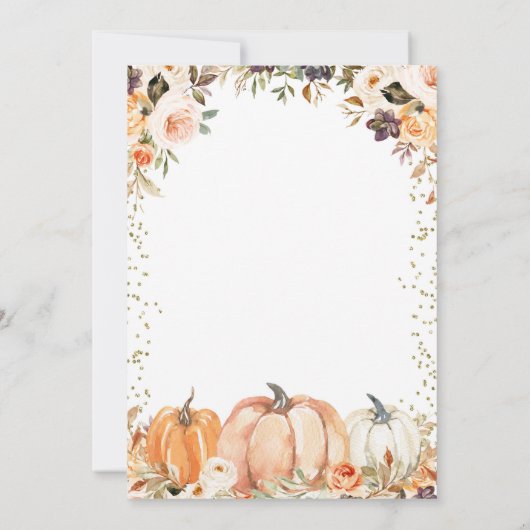 Pumpkin Herbst Herbst Liebe Brautparty Invitati Einladung (Rückseite)