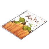 Pumpkin Herbst Herbst Orange Individuelle Name Was Notizblock (Linke Seite)