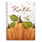 Pumpkin Herbst Herbst Orange Individuelle Name Was Notizblock (Vorderseite)