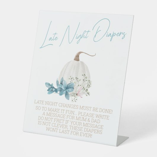 Pumpkin Herbst Herbstdusche Spätnachtsspalter Sockelschild (Vorderseite)