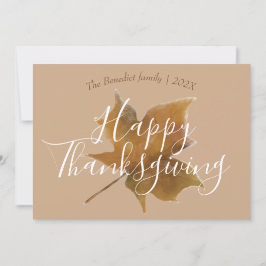 Pumpkin Herbst Herbstlaub glücklich danken Feiertagskarte (Vorderseite)