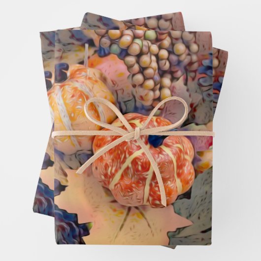 Pumpkin Herbst Orange Blätter Digitale Malerei (Beispiel)