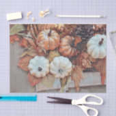 Pumpkin Herbst Orange Vintage Antike Seidenpapier (Handwerk)