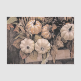 Pumpkin Herbst Orange Weißbraun Vintag antike Seidenpapier