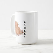 Pumpkin Herbst Personalisierter Name Erntedank Kaffeetasse (Vorderseite Links)