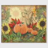 Pumpkin Herbst Sonnenblume Geschenkpapier (Flach)