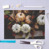 Pumpkin Herbst Weißbraun Vintag antike Seidenpapier (Handwerk)