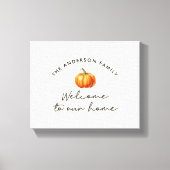 Pumpkin Herbst Willkommen in unserer Wohngestaltun Leinwanddruck (Vorderseite)