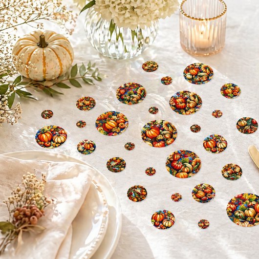 Pumpkin Herbsternte festlicher Fall Table Scatter Konfetti