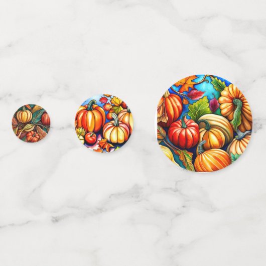 Pumpkin Herbsternte festlicher Fall Table Scatter Konfetti (Vorderseiten)