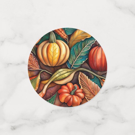 Pumpkin Herbsternte festlicher Fall Table Scatter Konfetti (Klein Vorderseite)