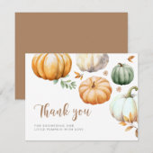 Pumpkin Herbstfalldusche Dankeskarte (Vorne/Hinten)