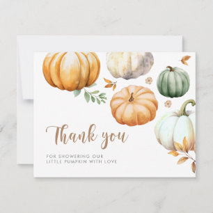 Pumpkin Herbstfalldusche Dankeskarte