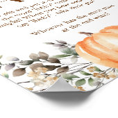 Pumpkin Herbstfalldusche sagt nicht Baby Poster (Ecke)