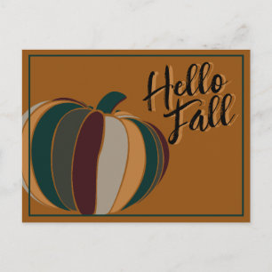 Pumpkin-Herbstfarben Postkarte