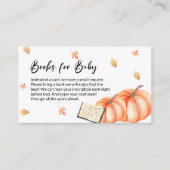 Pumpkin-Herbstlaub Bücher für Baby Halloween Begleitkarte (Vorderseite)